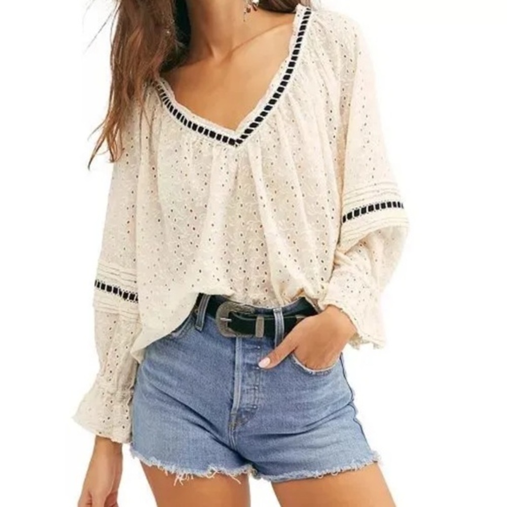 NEW Free People Darcy Eyelet Top, size XS